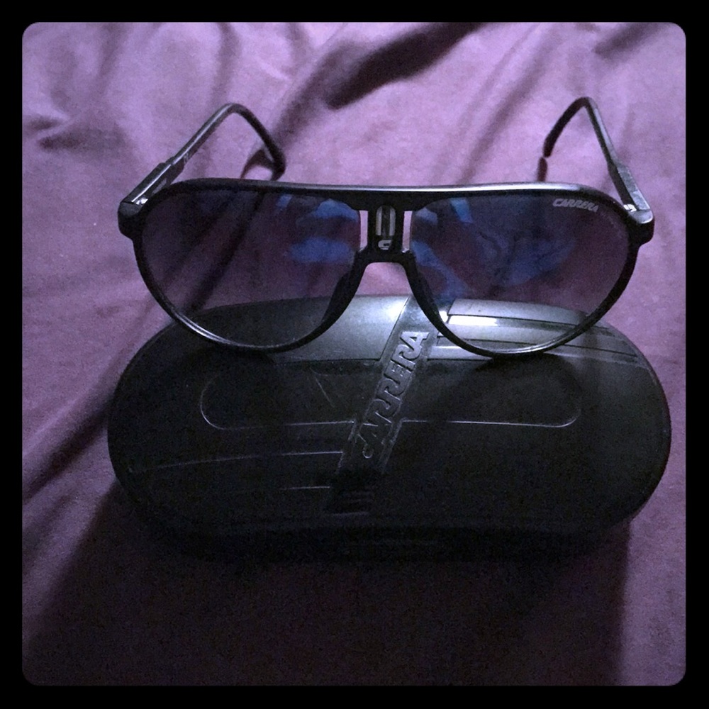 Carrera Champion sunglasses .Black frame.Blue lens